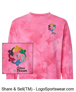 Embroidered COF Tie-Dyed Ladies Sweatshirt Design Zoom